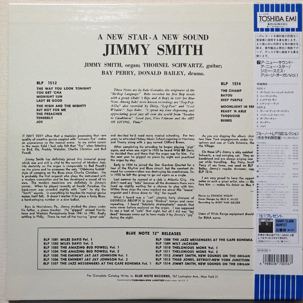 Jimmy Smith - A New Star - A New Sound, Vol. 1(LP, Album, Mono, Ltd...