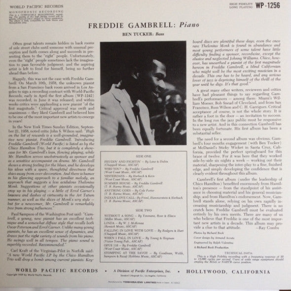 Freddie Gambrell - Freddie Gambrell With Ben Tucker, Bass(LP, Album...