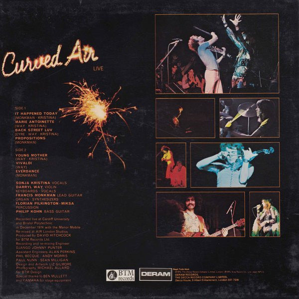 Curved Air - Curved Air Live (LP, Album, RE)