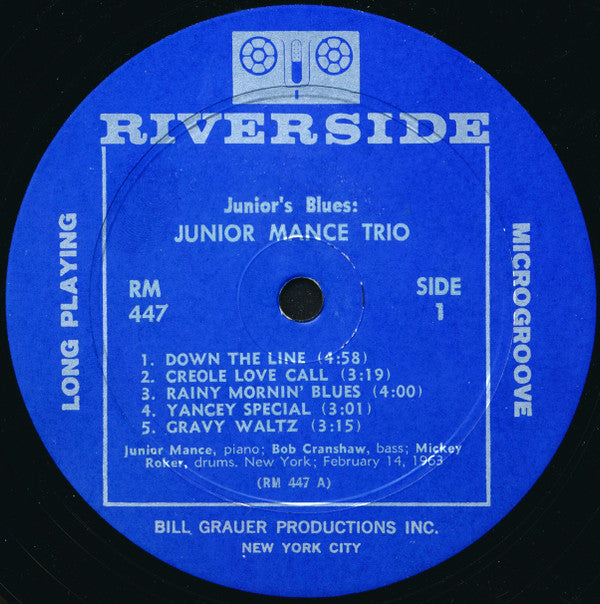 Junior Mance Trio - Junior's Blues (LP, Album, Mono)
