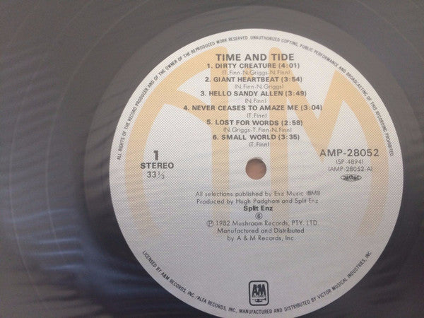 Split Enz - Time And Tide (LP, Album)