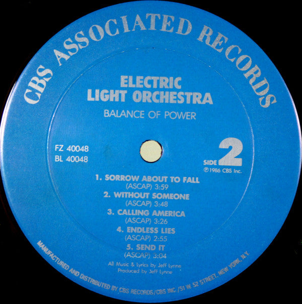 Electric Light Orchestra - Balance Of Power (LP, Album, Pit)