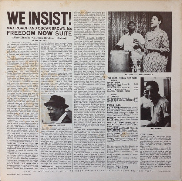 Max Roach - We Insist! Max Roach's Freedom Now Suite = ウイ・インシスト!(LP...