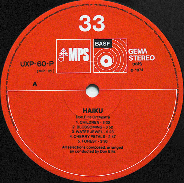 Don Ellis - Haiku (LP, Album, RE)