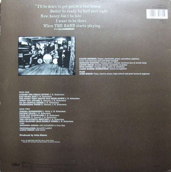 The Band - The Band (LP, Album, RE)