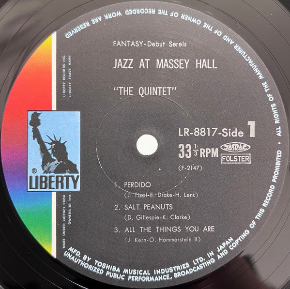 The Quintet - Jazz At Massey Hall = ジャズ・アット・マッセイ・ホール(LP, Album, Mon...