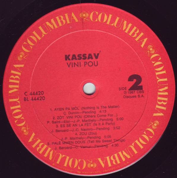 Kassav' - Vini Pou (LP, Album)