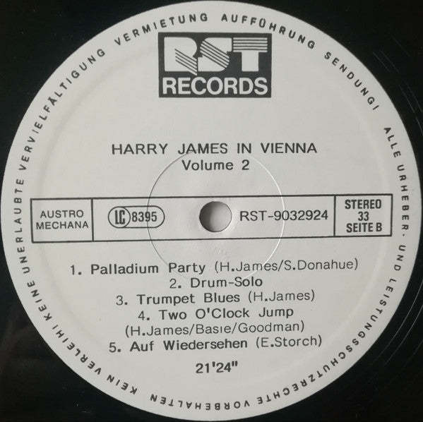 Harry James (2) - In Vienna 1957 Vol. 2 (LP, Album, RM)