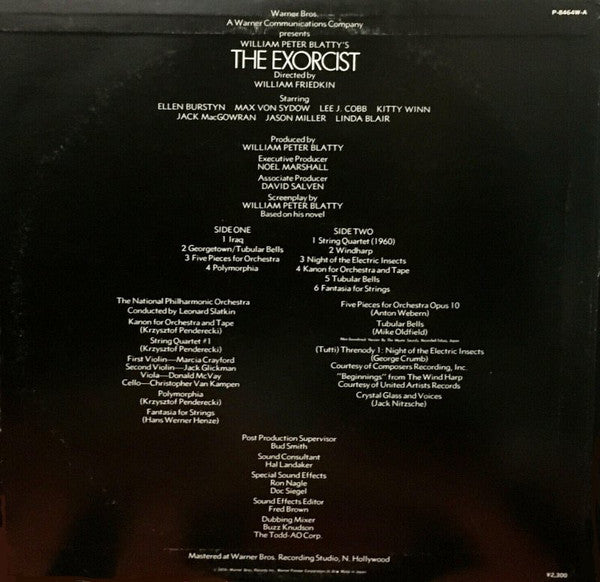 Various - Music Excerpts From William Peter Blatty's The Exorcist(L...