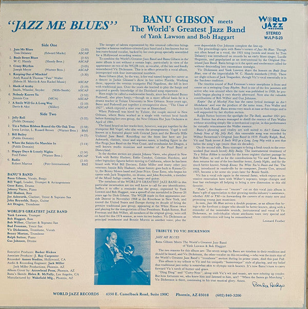 Banu Gibson - ""Jazz Me Blues"" Banu Gibson Meets The World's Great...
