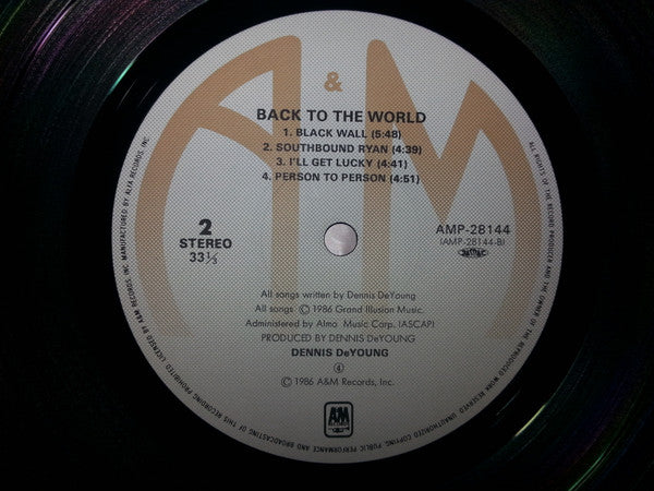 Dennis DeYoung - Back To The World (LP, Album)