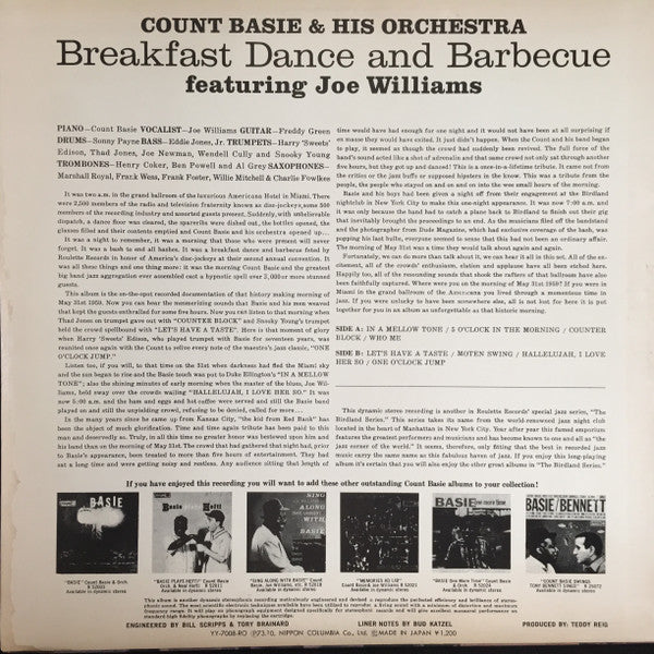 Count Basie Orchestra - Breakfast Dance And Barbecue(LP, Album, Ltd...