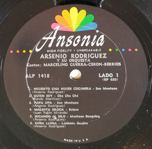 Arsenio Rodriguez Y Su Conjunto - Vol. 2 (LP, Album, Mono)