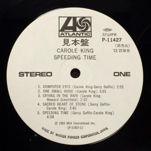 Carole King - Speeding Time (LP, Album, Promo)