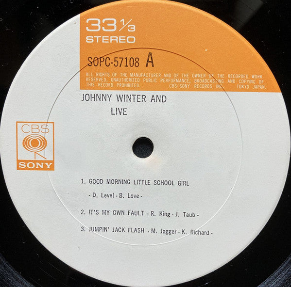 Johnny Winter And - Live Johnny Winter And (LP, Album, Gat)