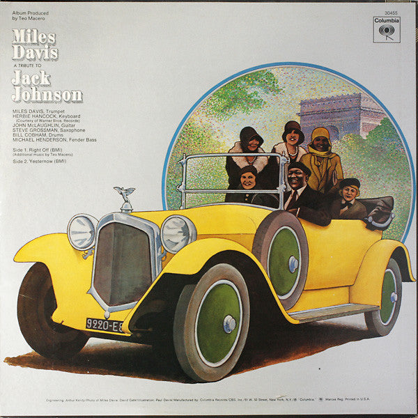 Miles Davis - A Tribute To Jack Johnson (LP, Album, RE)