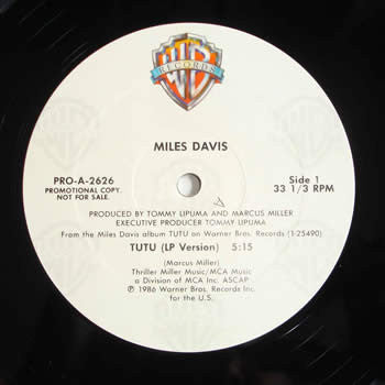 Miles Davis - Tutu (12"", Maxi, Promo)