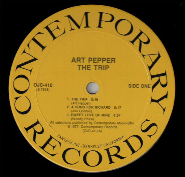 Art Pepper - The Trip (LP, Album, RE, RM)