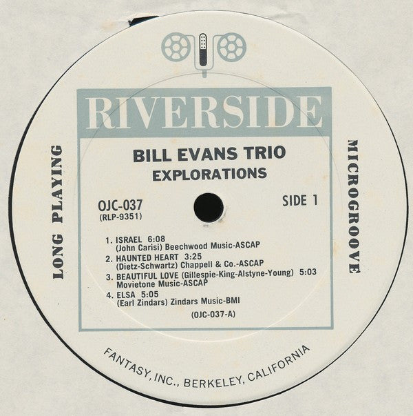 Bill Evans Trio* - Explorations (LP, Album, RE)