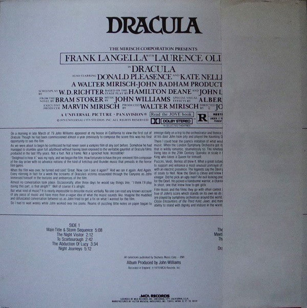 John Williams (4) - Dracula (Original Motion Picture Soundtrack)(LP...