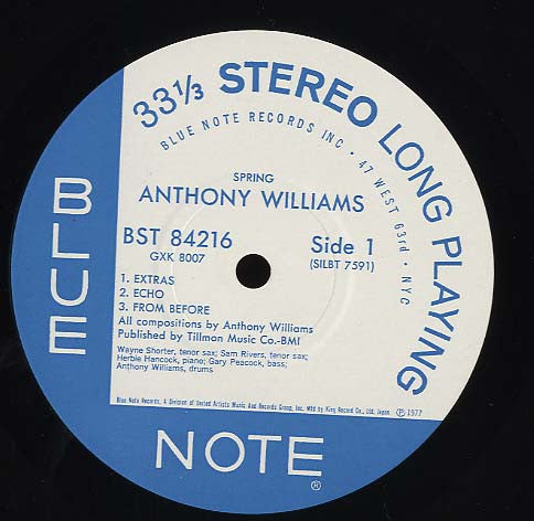 Anthony Williams - Spring (LP, Album, RE)