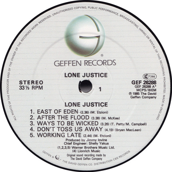 Lone Justice - Lone Justice (LP, Album)