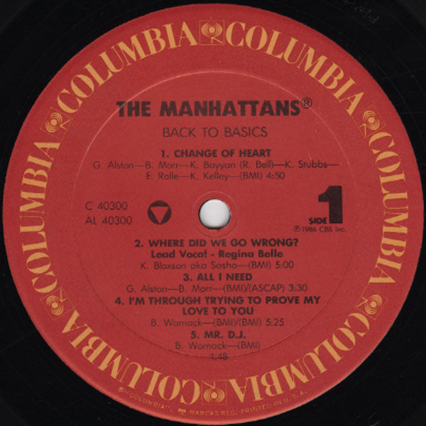 The Manhattans* - Back To Basics (LP, Album)