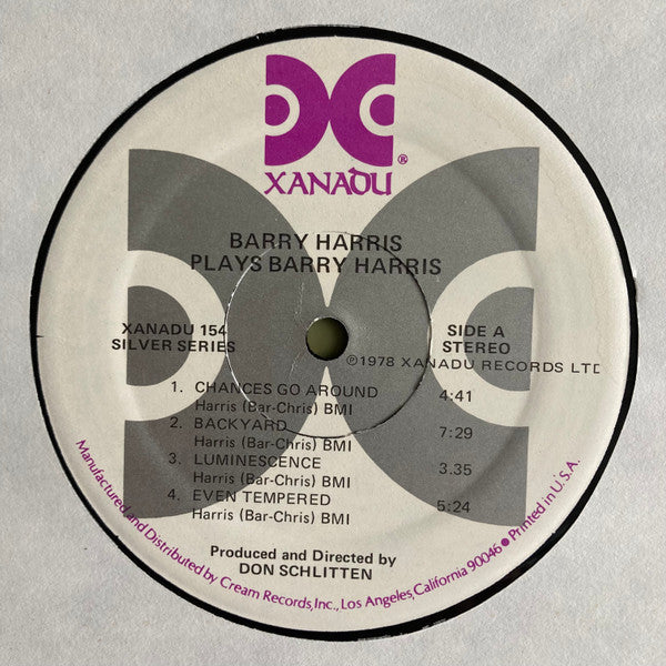 Barry Harris (2) - Barry Harris Plays Barry Harris (LP, Album)