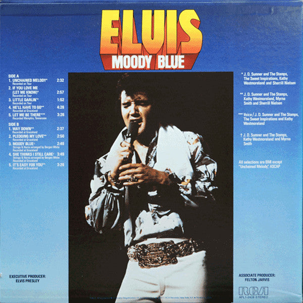 Elvis Presley - Moody Blue (LP, Album, Wad)