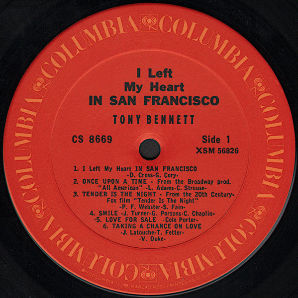 Tony Bennett - I Left My Heart In San Francisco (LP, Album, RE)