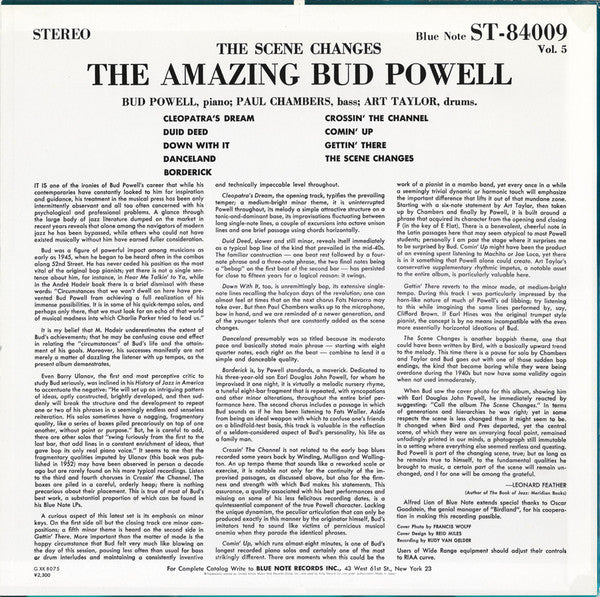 The Amazing Bud Powell* - The Scene Changes, Vol. 5 (LP, Album, RE)