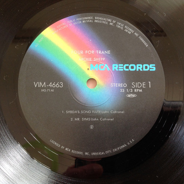 Archie Shepp - Four For Trane (LP, Album, RE)