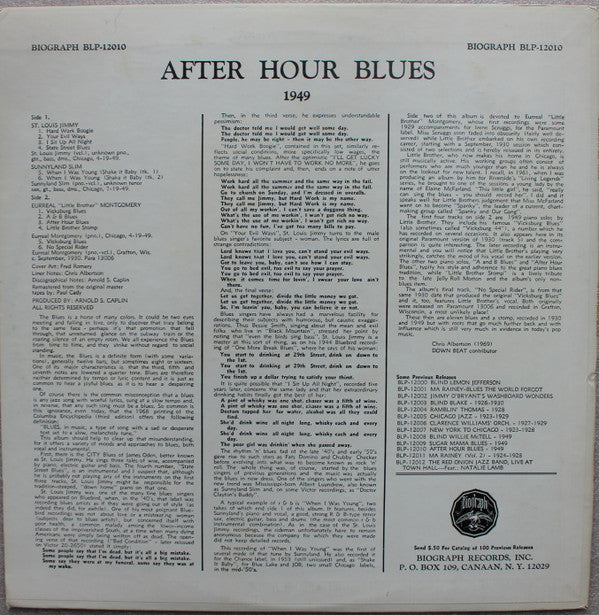 St. Louis Jimmy Oden - After Hour Blues 1949(LP, Comp)