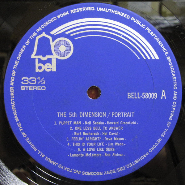 The 5th Dimension* - Portrait (LP, Album, Gat)