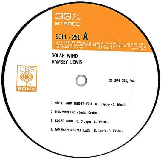 Ramsey Lewis - Solar Wind (LP, Album)