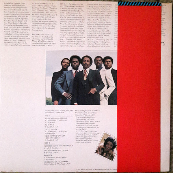 Harold Melvin And The Blue Notes - To Be True(LP, Album)