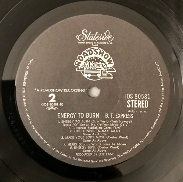 B.T. Express - Energy To Burn (LP, Album)