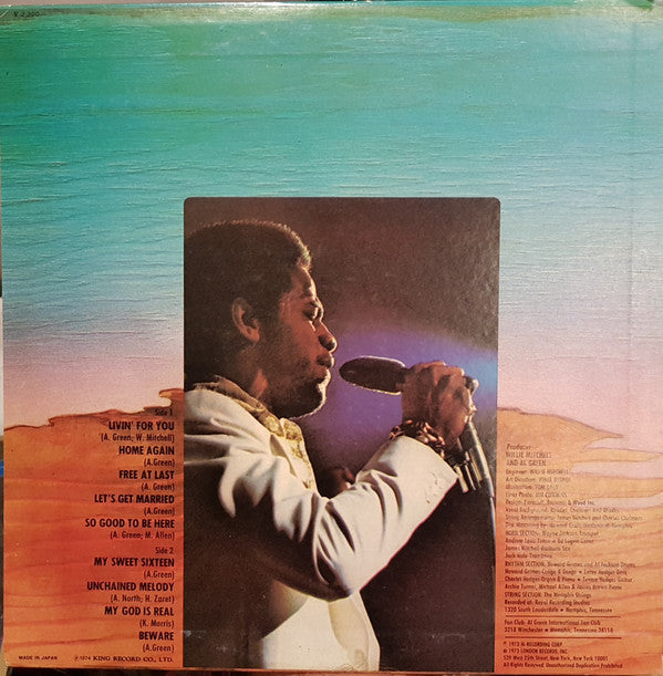 Al Green - Livin' For You (LP, Album)