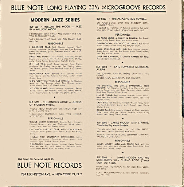 Bud Powell - The Amazing Bud Powell (10"", Album, Mono, Ltd, RE)
