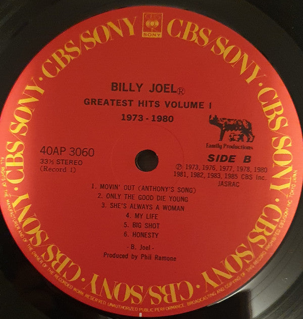 Billy Joel - Greatest Hits Volume I & Volume II (2xLP, Comp, Gat)