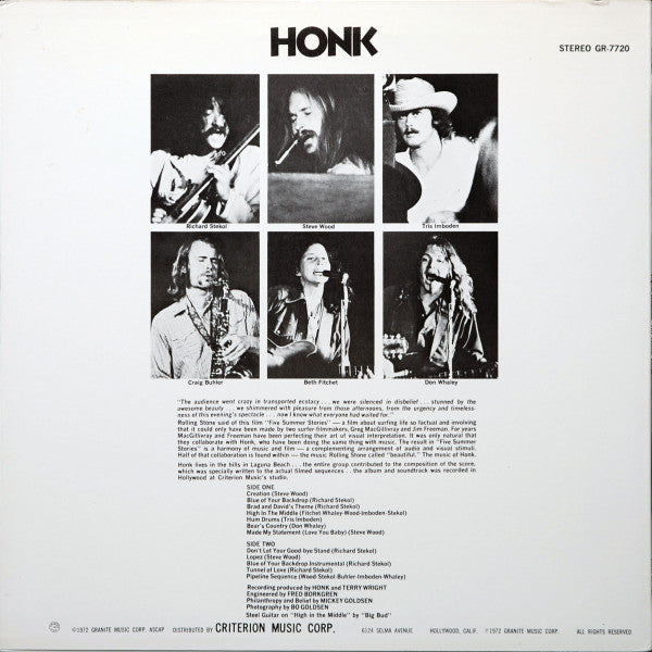 Honk (2) - The Original Sound Track from Five Summer Stories(LP, Al...