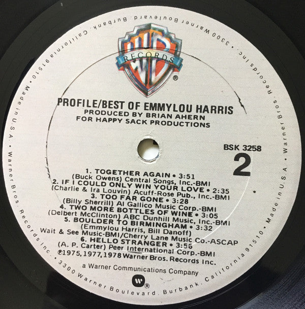 Emmylou Harris - Profile / Best Of Emmylou Harris (LP, Comp, Gol)