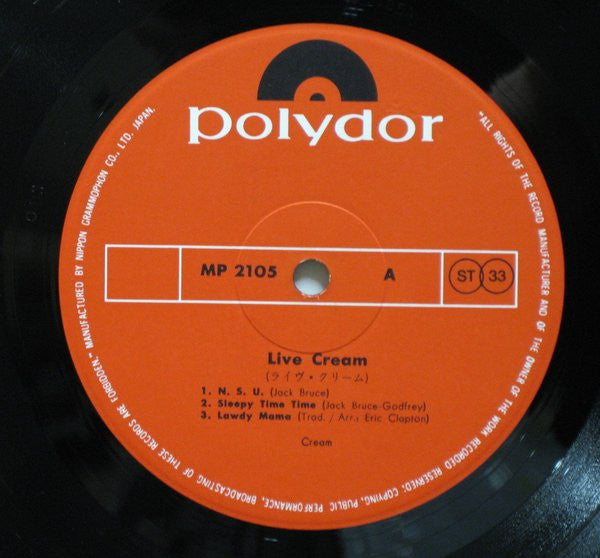 Cream (2) - Live Cream (LP, Album, Gat)