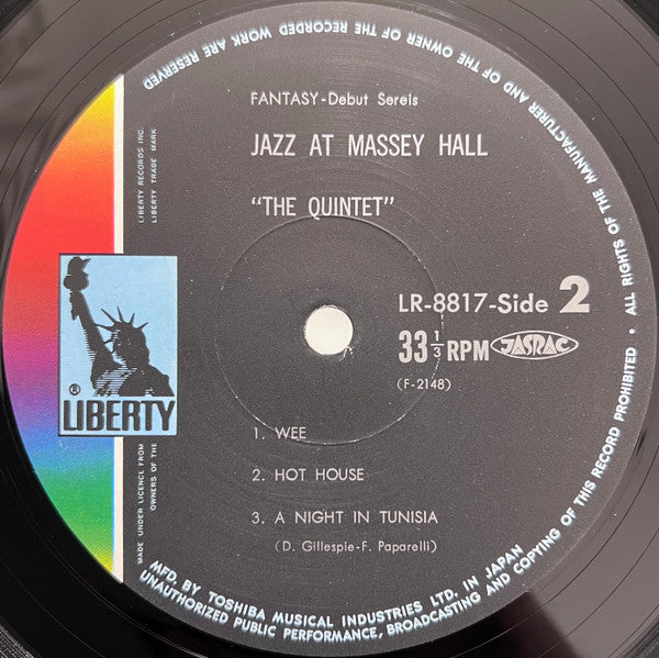 The Quintet - Jazz At Massey Hall = ジャズ・アット・マッセイ・ホール(LP, Album, Mon...