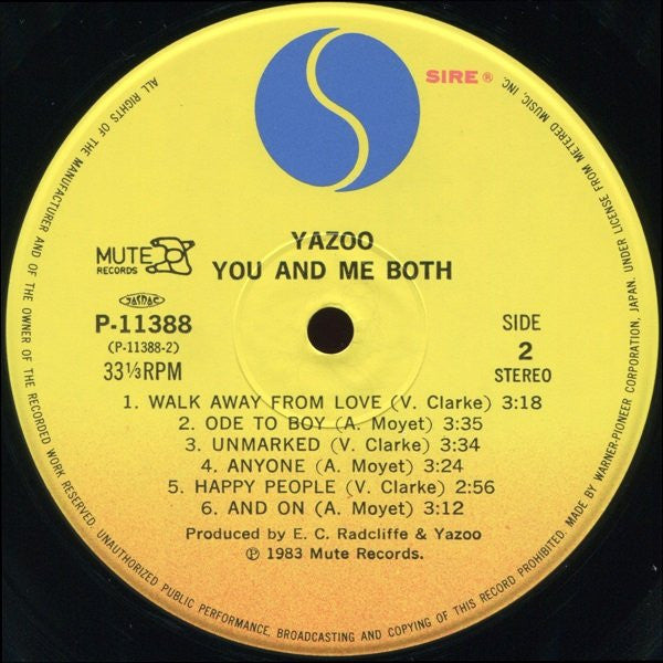 Yazoo - You And Me Both (LP, Album)