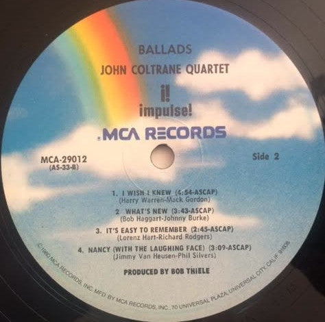 John Coltrane Quartet* - Ballads (LP, Album, RE, Pin)