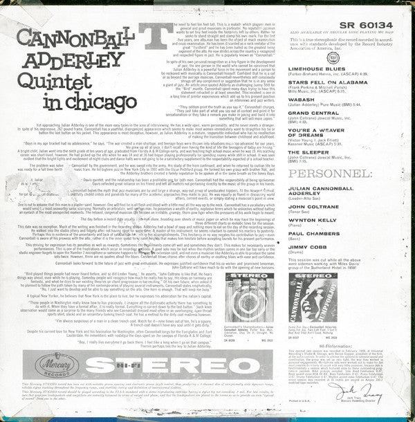 Cannonball Adderley Quintet* - In Chicago (LP, Album)