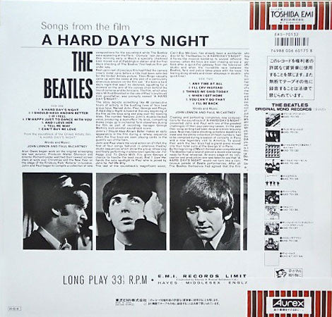 The Beatles - A Hard Day's Night (LP, Album, Mono, RE, Red)