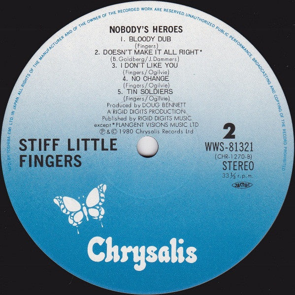 Stiff Little Fingers - Nobody's Heroes (LP, Album)