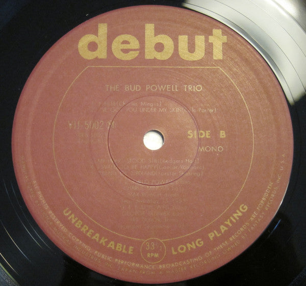 The Bud Powell Trio - The Bud Powell Trio (LP, Album, Mono, RE)